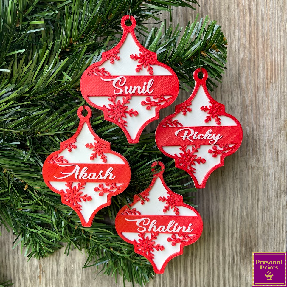 PERSONALISED ARABESQUE BUNDLE ORNAMENTS