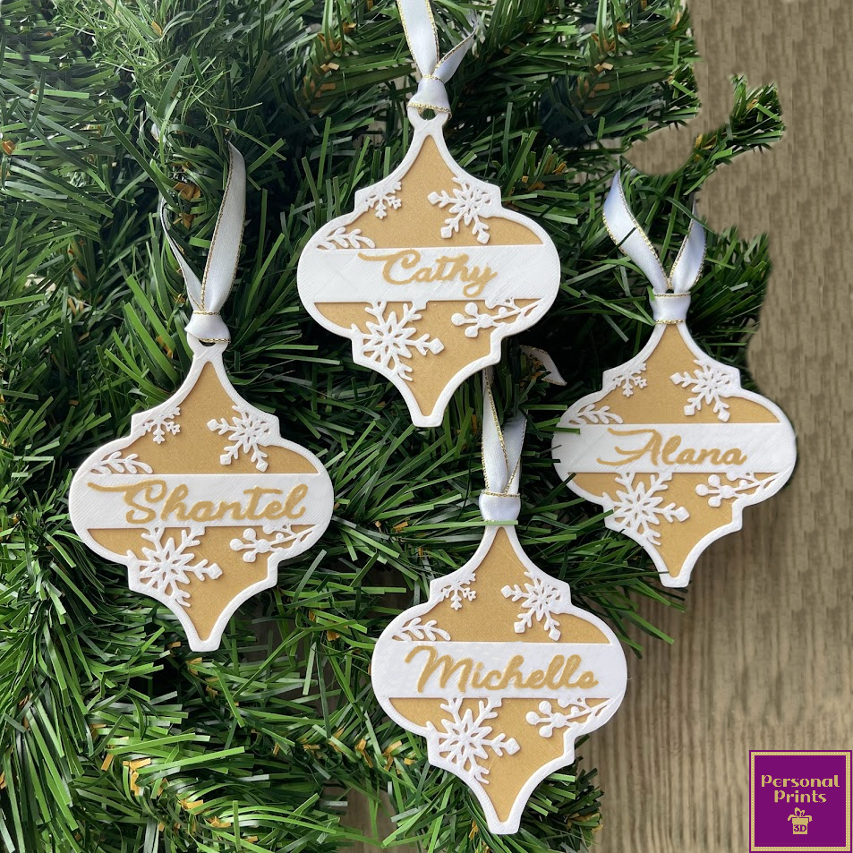 PERSONALISED ARABESQUE BUNDLE ORNAMENTS