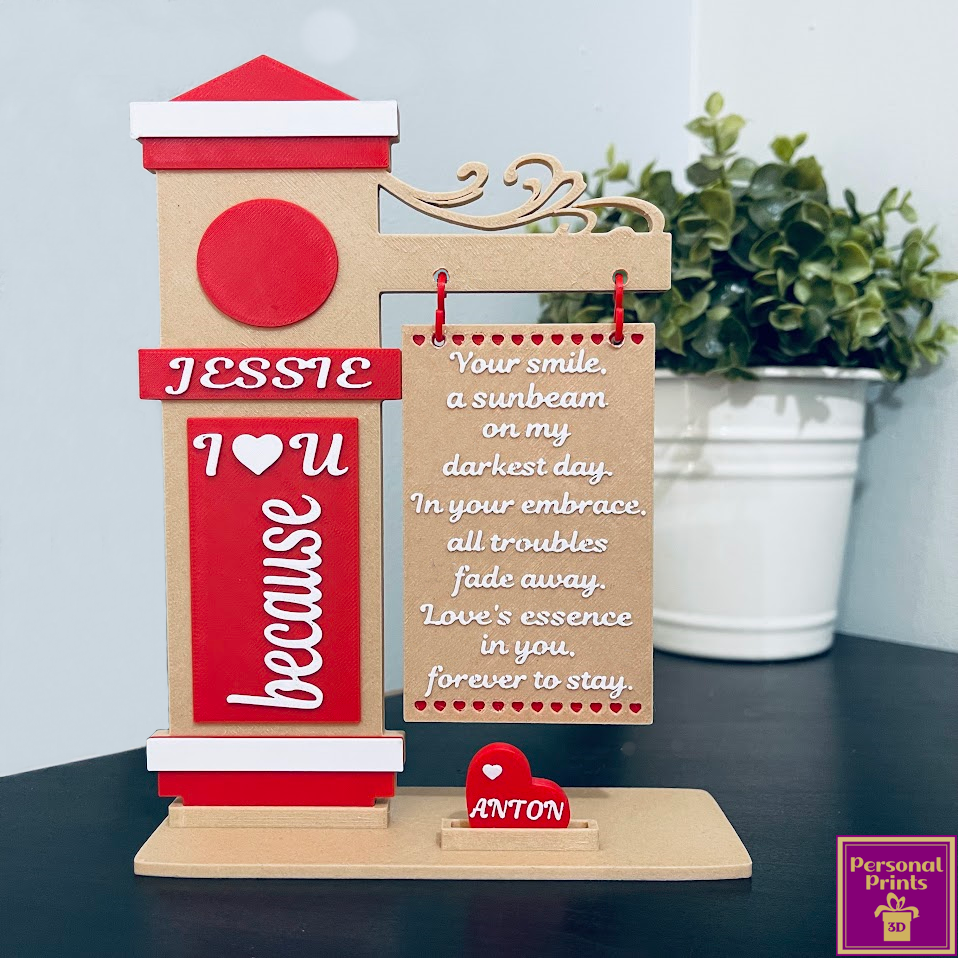 PERSONALISED LOVE POST SIGN