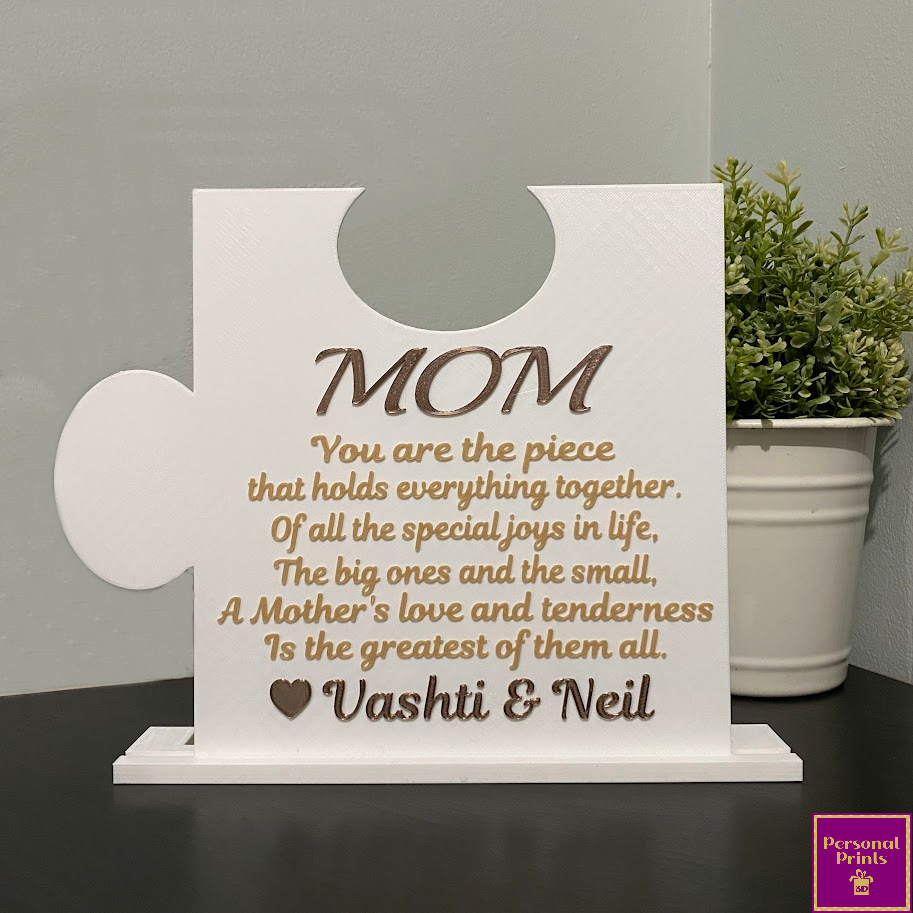 PERSONALISED MOM PUZZLE PIECE PLAQUE