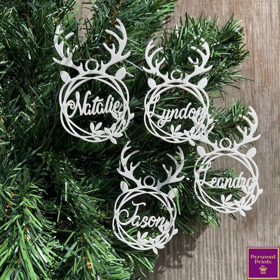 PERSONALISED REINDEER BUNDLE PERSONALISED ORNAMENTS