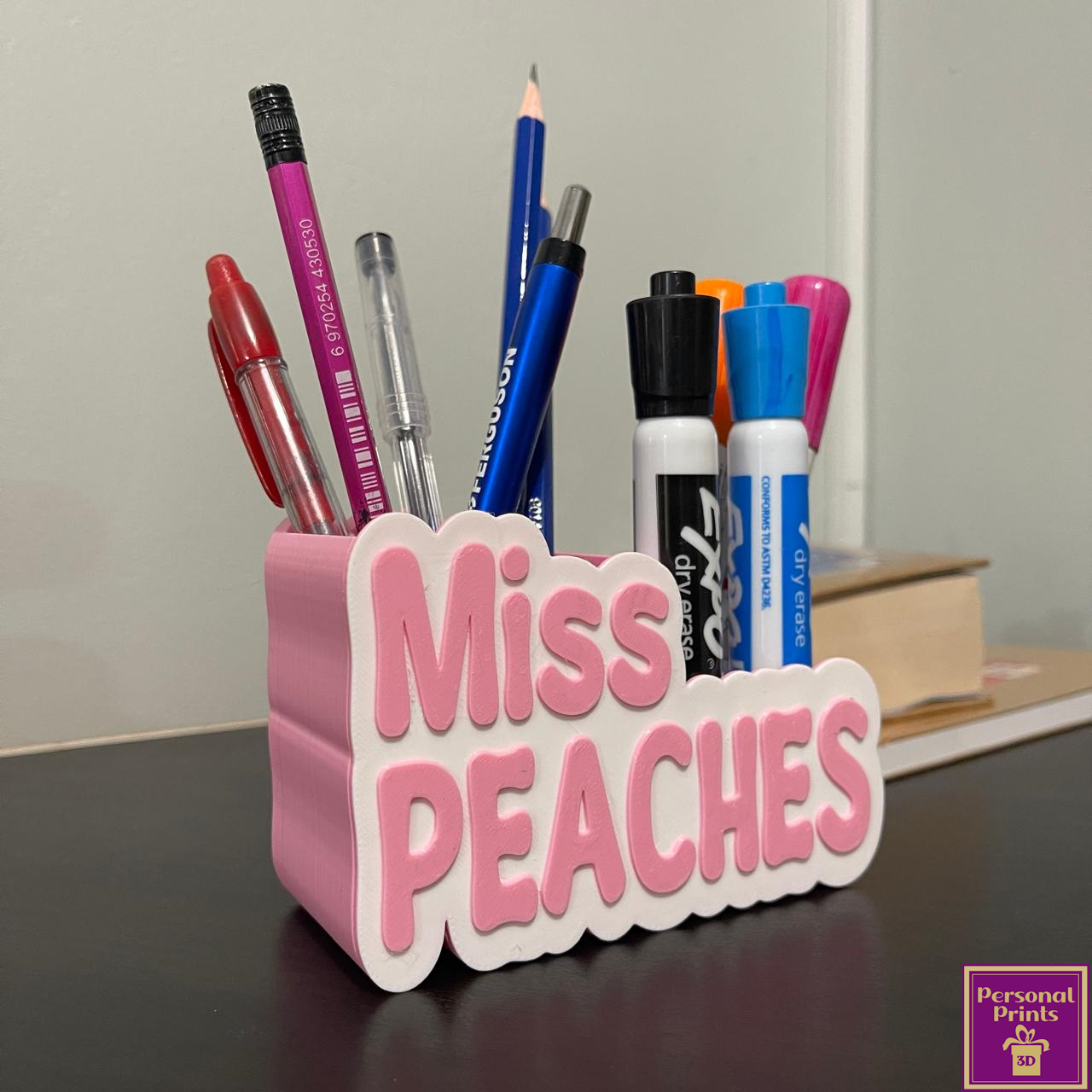 PERSONALISED TEACHER NAME PLATE DESK ORGANIZER