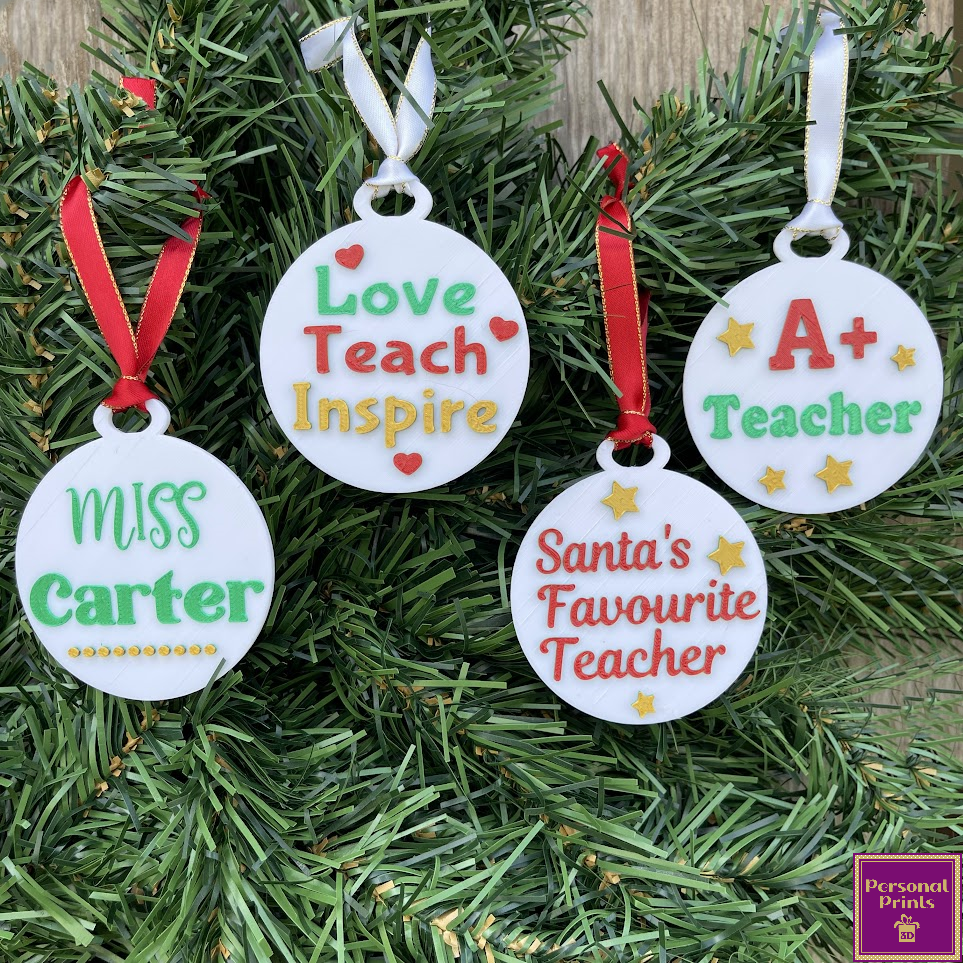 PERSONALISED TEACHER BUNDLE ORNAMENTS