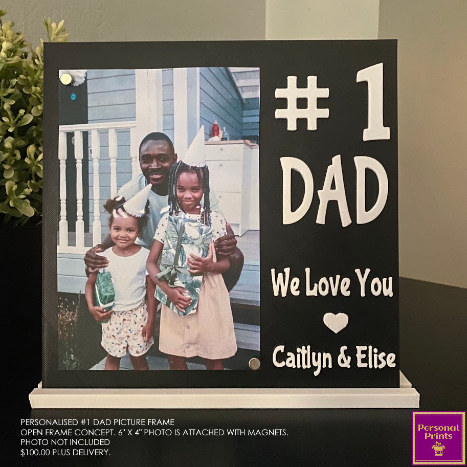 PERSONALISED #1 DAD PICTURE FRAME