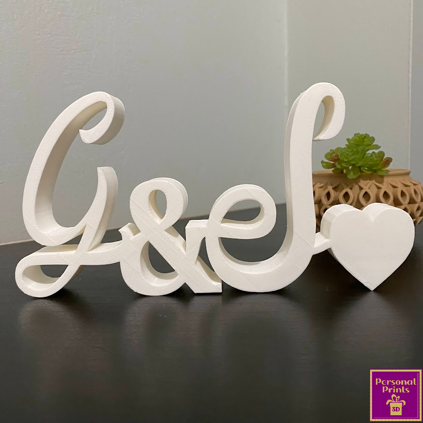 PERSONALISED COUPLE LOVE INITIALS