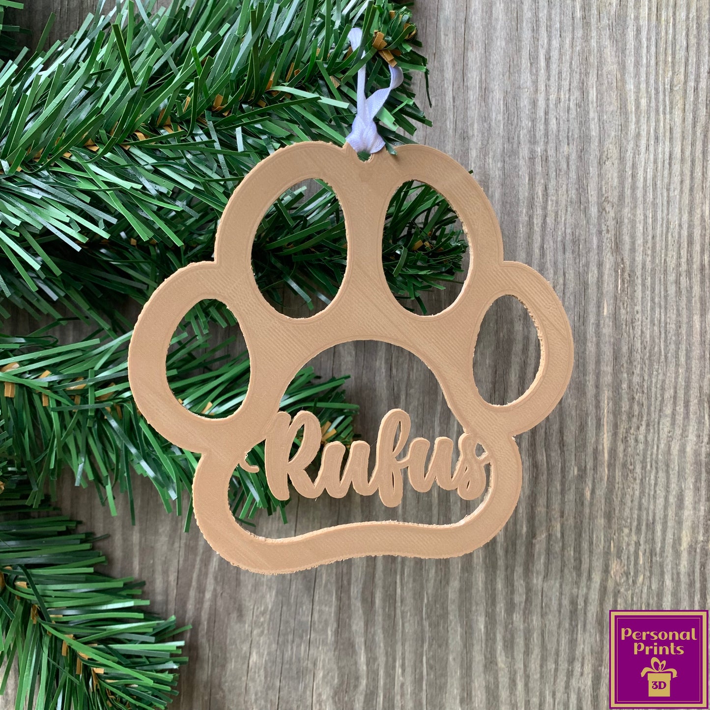 PERSONALISED DOGGY PAW PRINT ORNAMENT