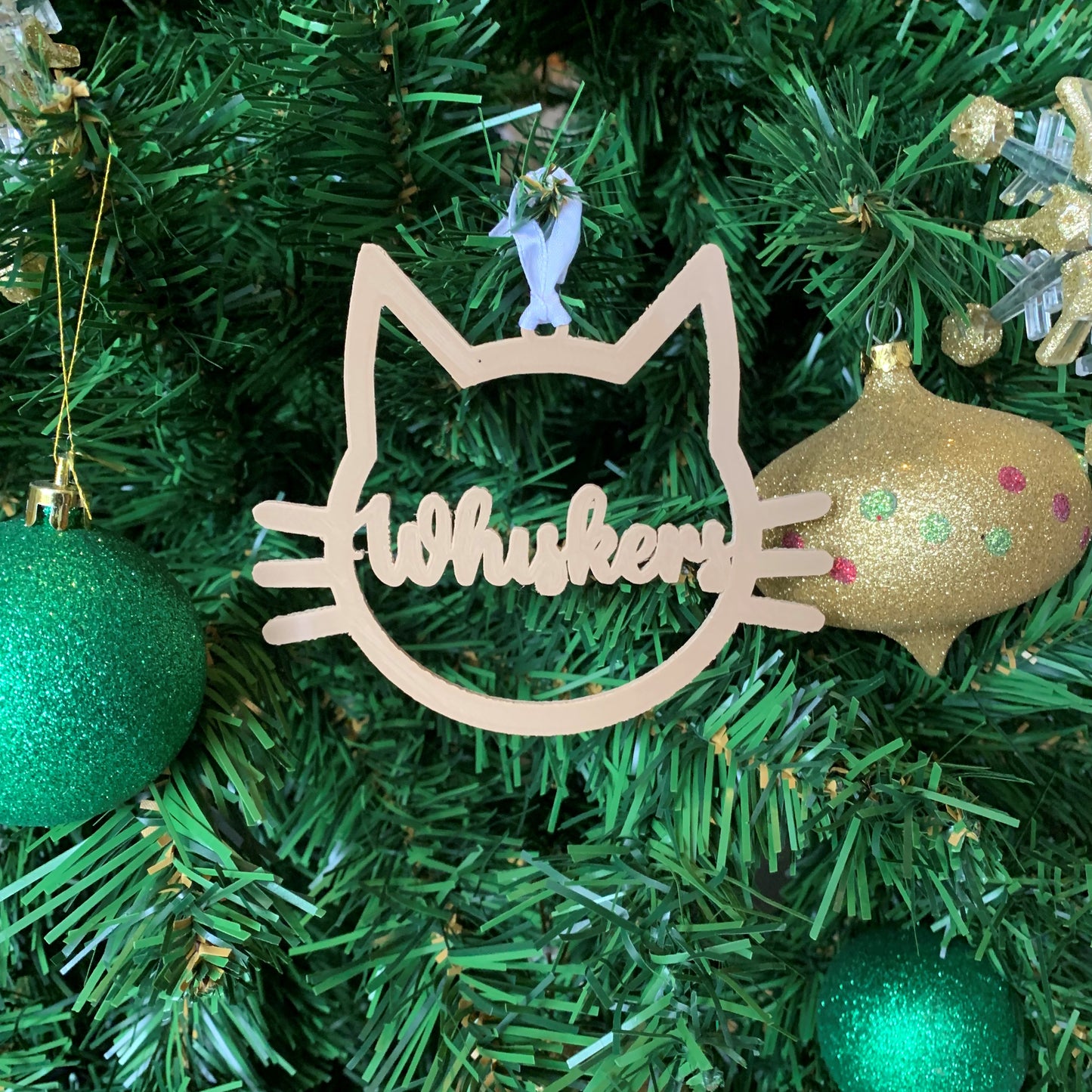 PERSONALISED KITTY FACE ORNAMENT