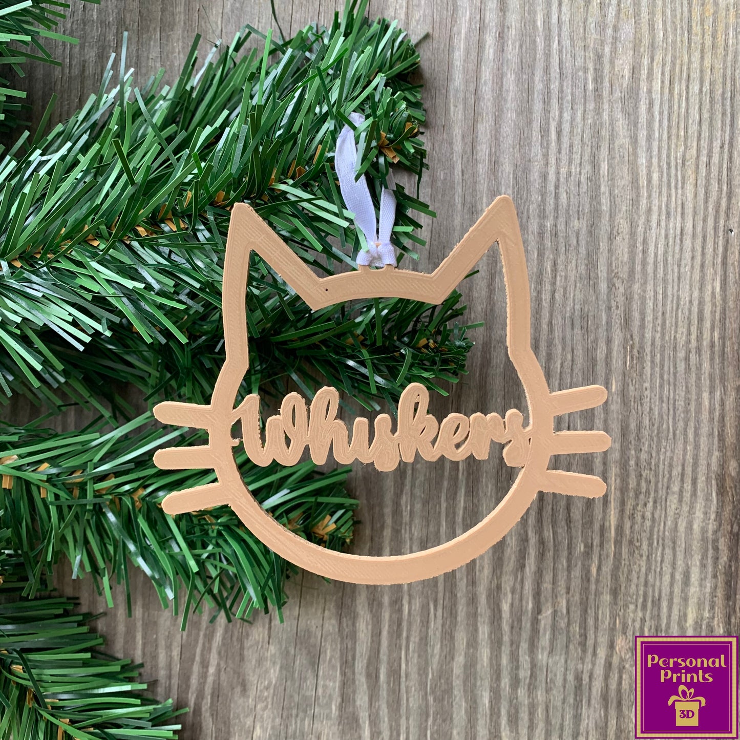 PERSONALISED KITTY FACE ORNAMENT