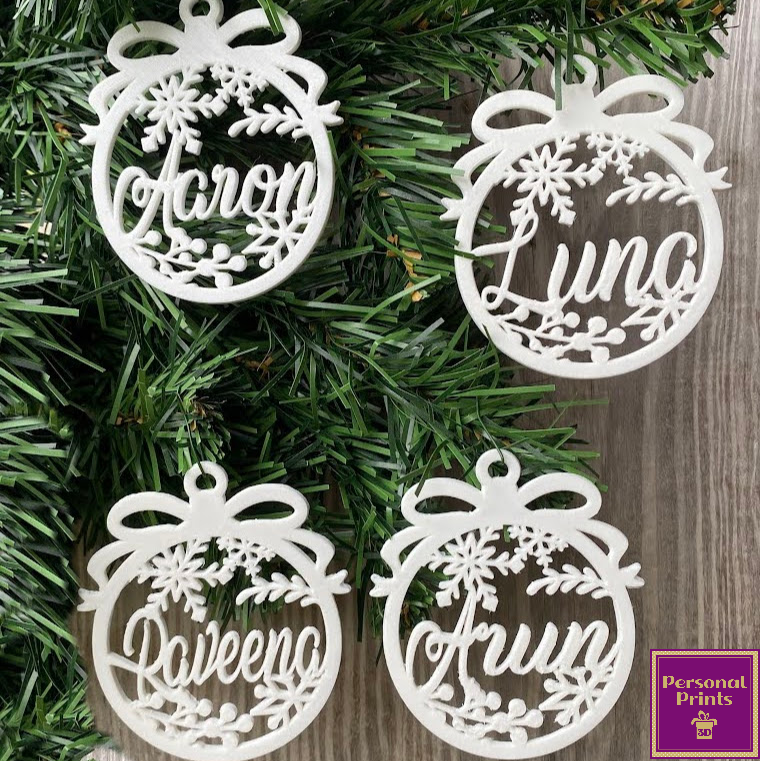 PERSONALISED SNOWFLAKE BUNDLE ORNAMENTS