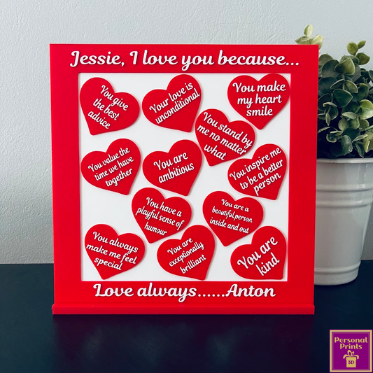 PERSONALISED I LOVE YOU BECAUSE…PLAQUE