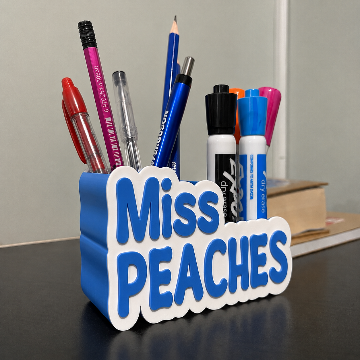 PERSONALISED TEACHER NAME PLATE DESK ORGANIZER