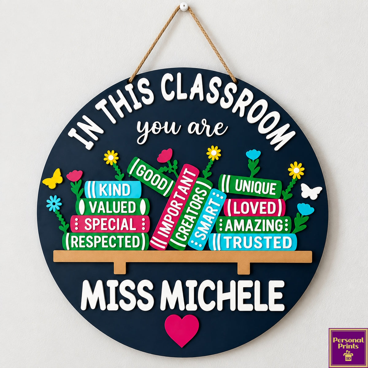 PERSONALISED TEACHER AFFIRMATION WALL SIGN