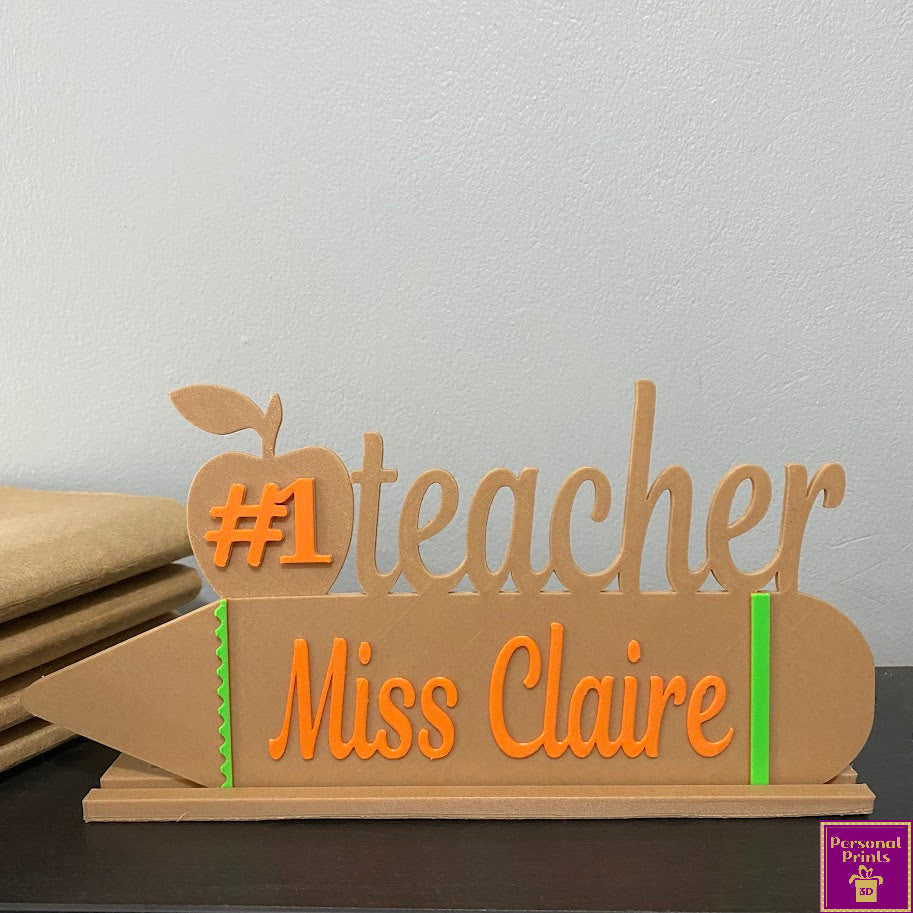 PERSONALISED #1 TEACHER PLAQUE